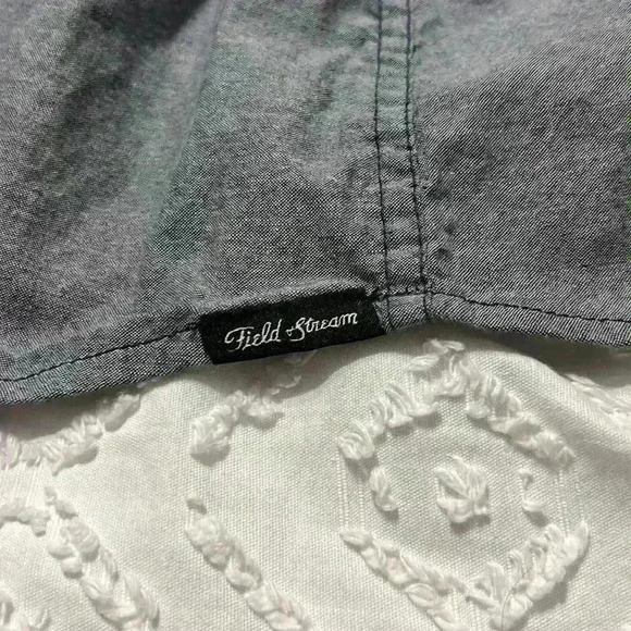 Field &‎ Stream gray cotton shirt dress with tie waist. Women’s size medium - Picture 8 of 10